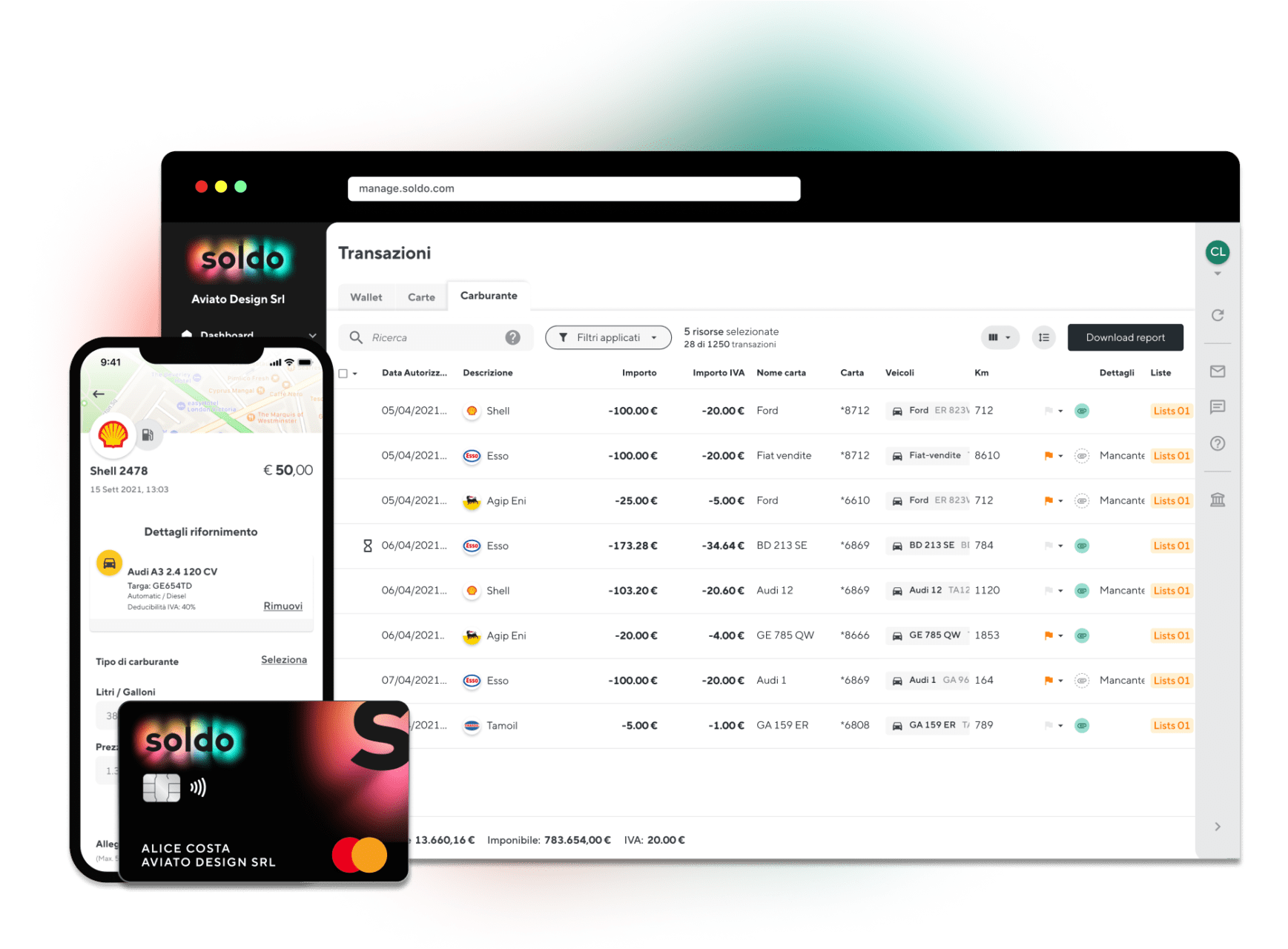 Carta carburante universale per la tua azienda Soldo