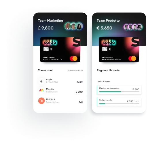 Soldo prepaid card spend limits view from the mobile expense app