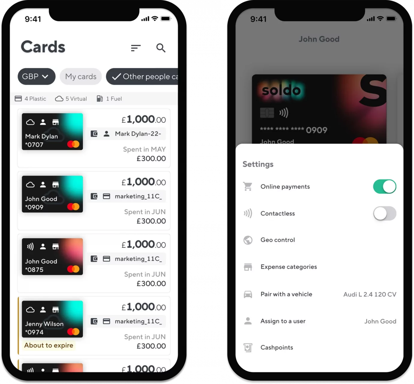 business expense card mobile app