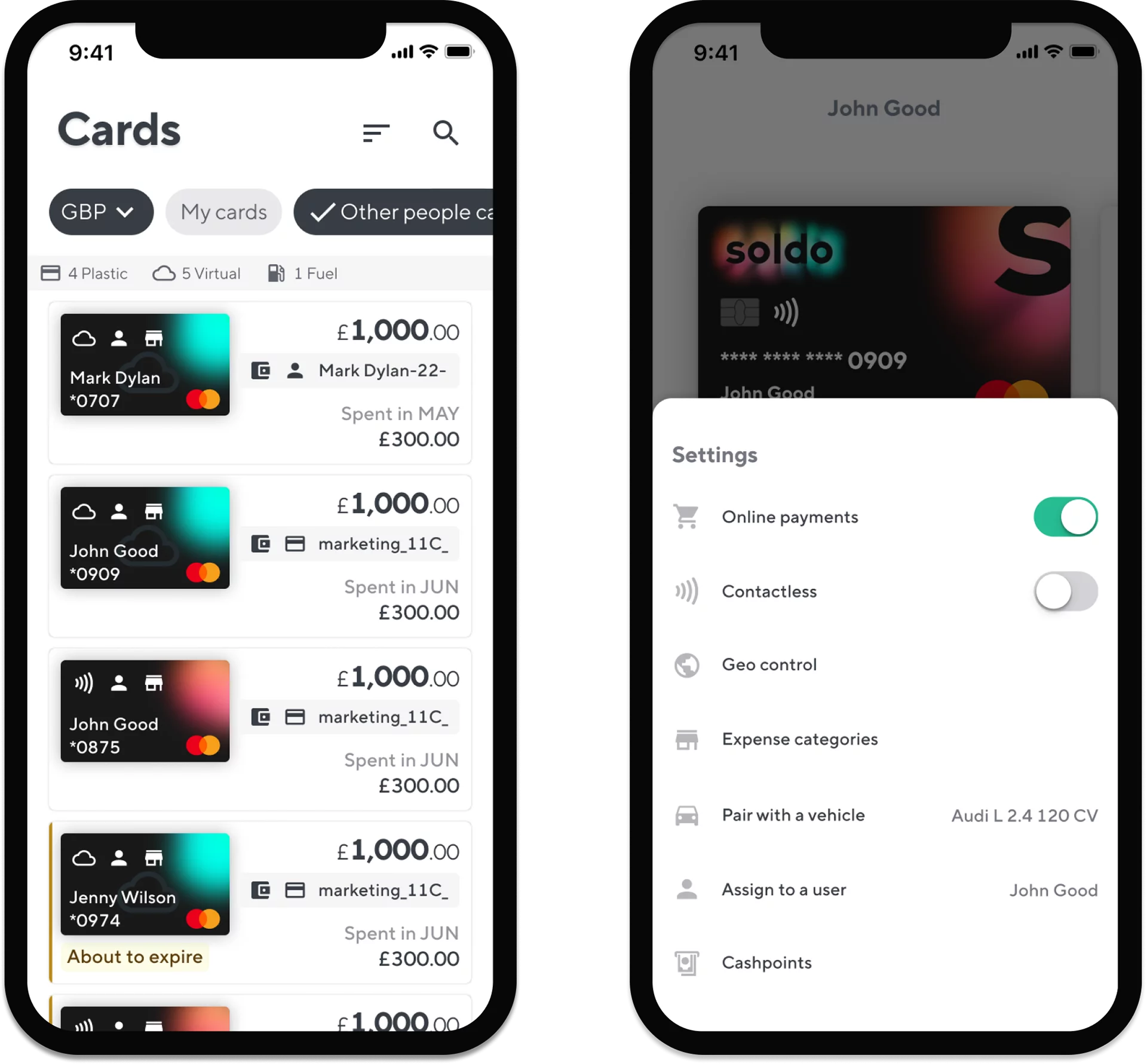 business expense card mobile app