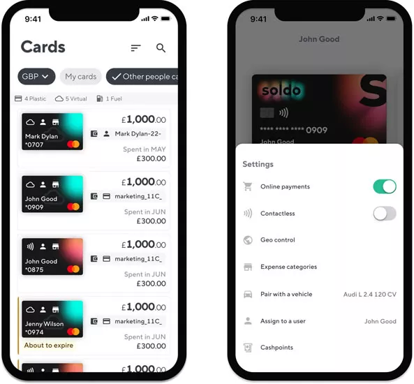 business money card mobile app