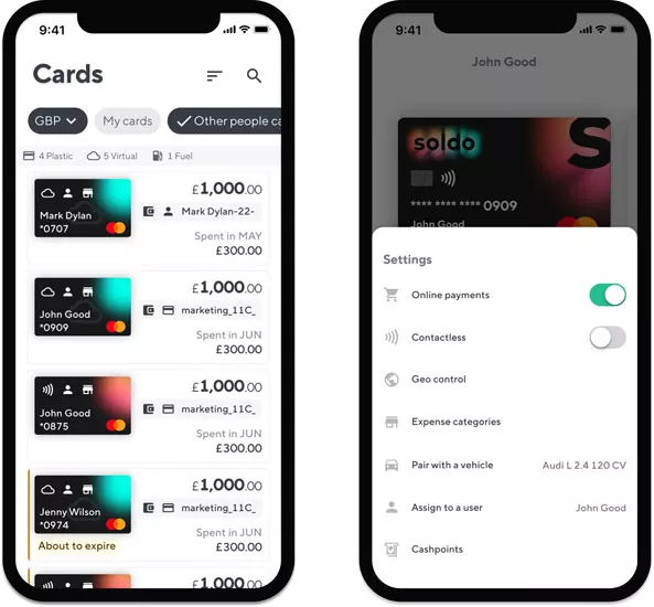 company credit card mobile app
