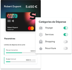 paramètres et limites de dépense d'une carte prépayée
