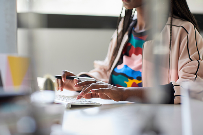 Woman working in an office