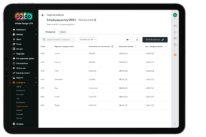 screenshot of employee management screen in app