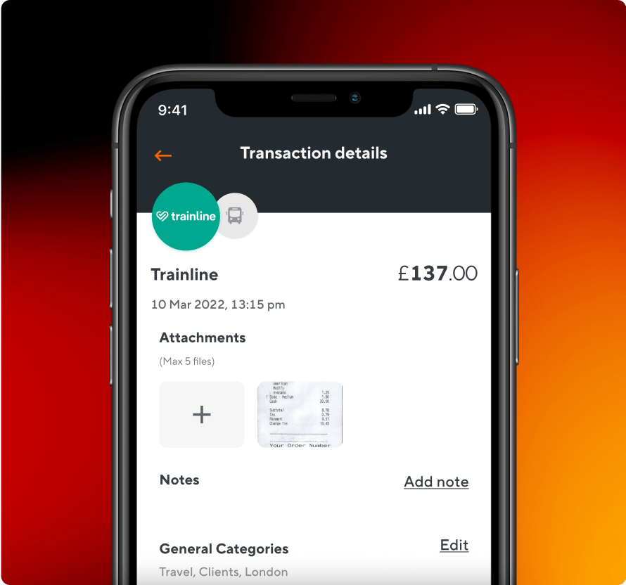 Screenshot of Trainline transaction in app