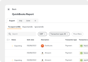 Effortlessly export invoices