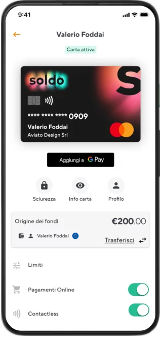 Conto corrente aziendale | Pagamento elettronico con Soldo