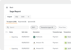 EU sage Export invoices in minutes