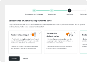 FR Set up user cards to draw from shared or dedicated funds