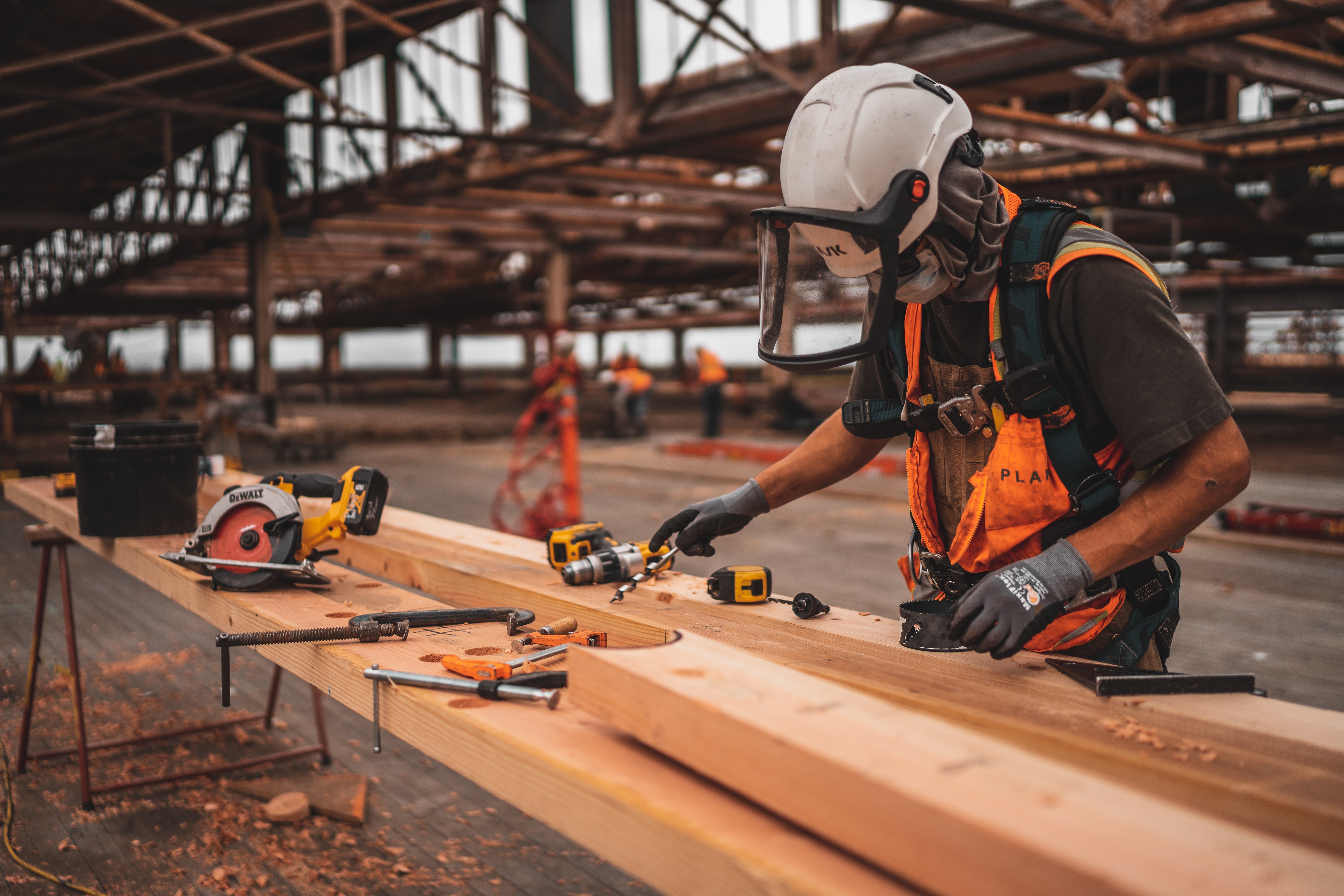 Construction worker working onsite