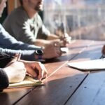 Finance team discusses business process outsourcing