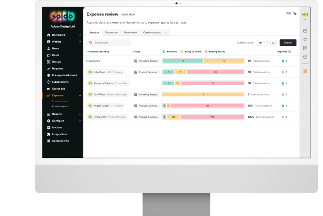 Expense reporting system
