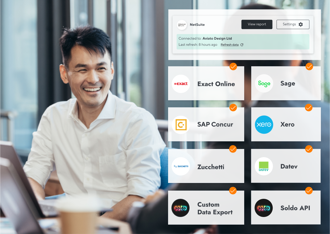 Integrate with your favourite accounting software Integrate with your favourite accounting software