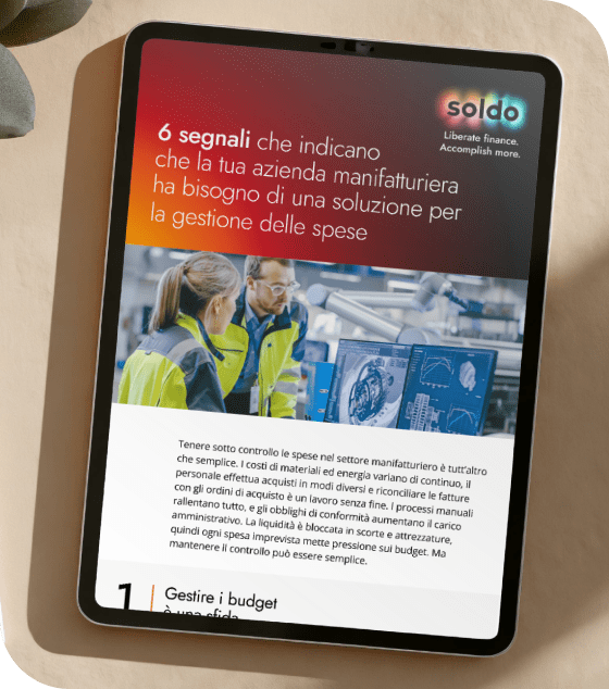 6 segnali che indicano che la tua azienda manifatturiera ha bisogno di una soluzione per la gestione delle spese Hero Image