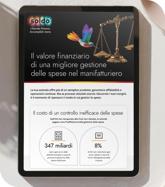 Il valore finanziario di una migliore gestione delle spese nel manifatturiero Soldo hero image