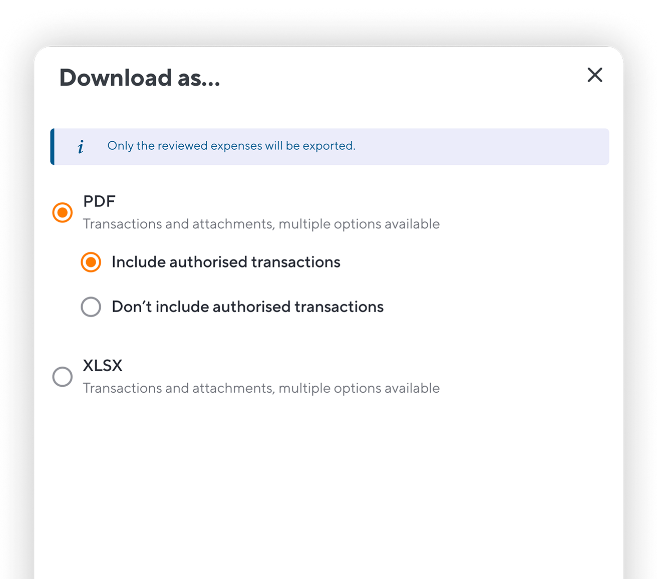 Export invoices in minutes