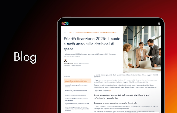 Menu - Priorità finanziarie 2025