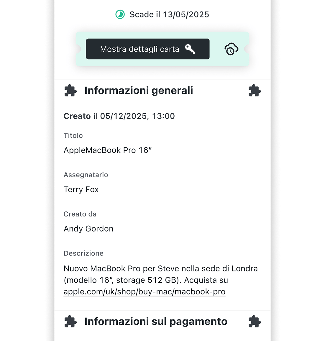 Carte virtuali pronte in pochi secondi 