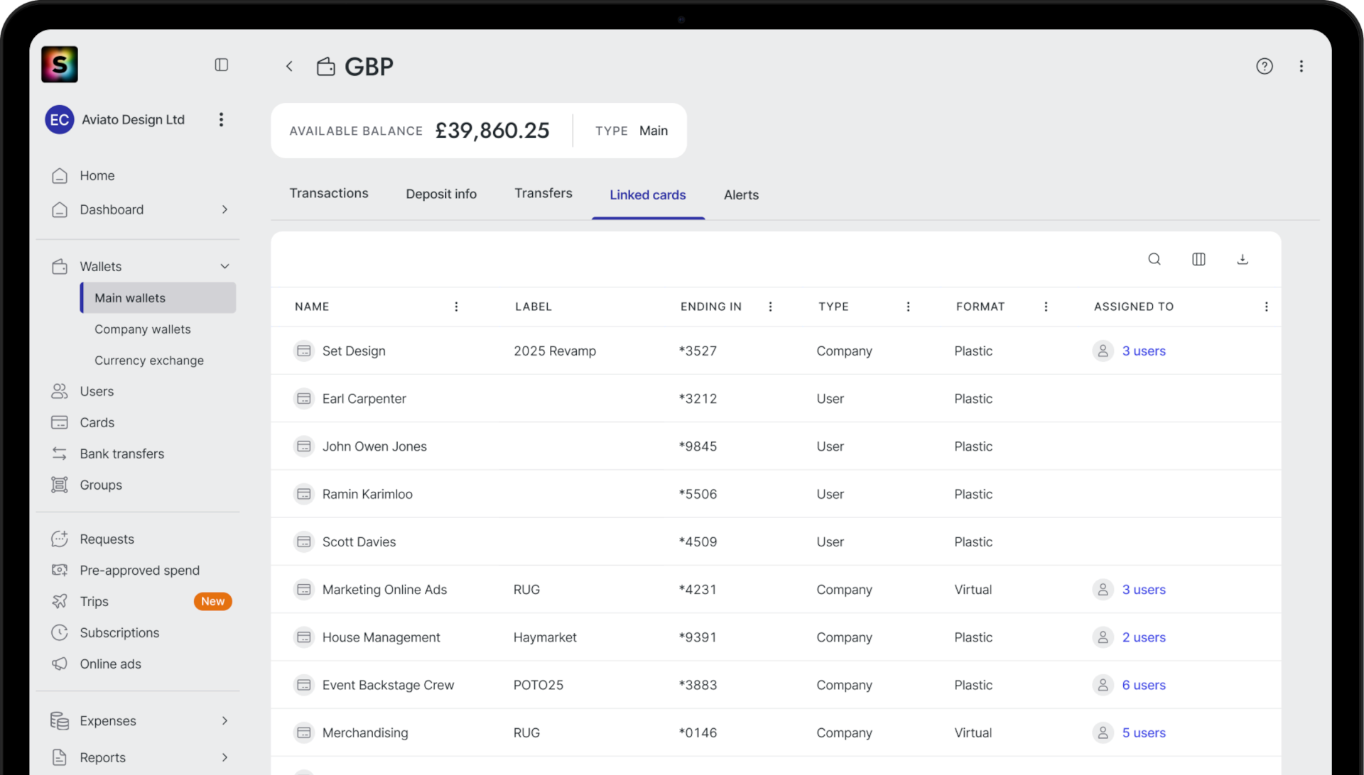 Assign funds and track spending seamlessly