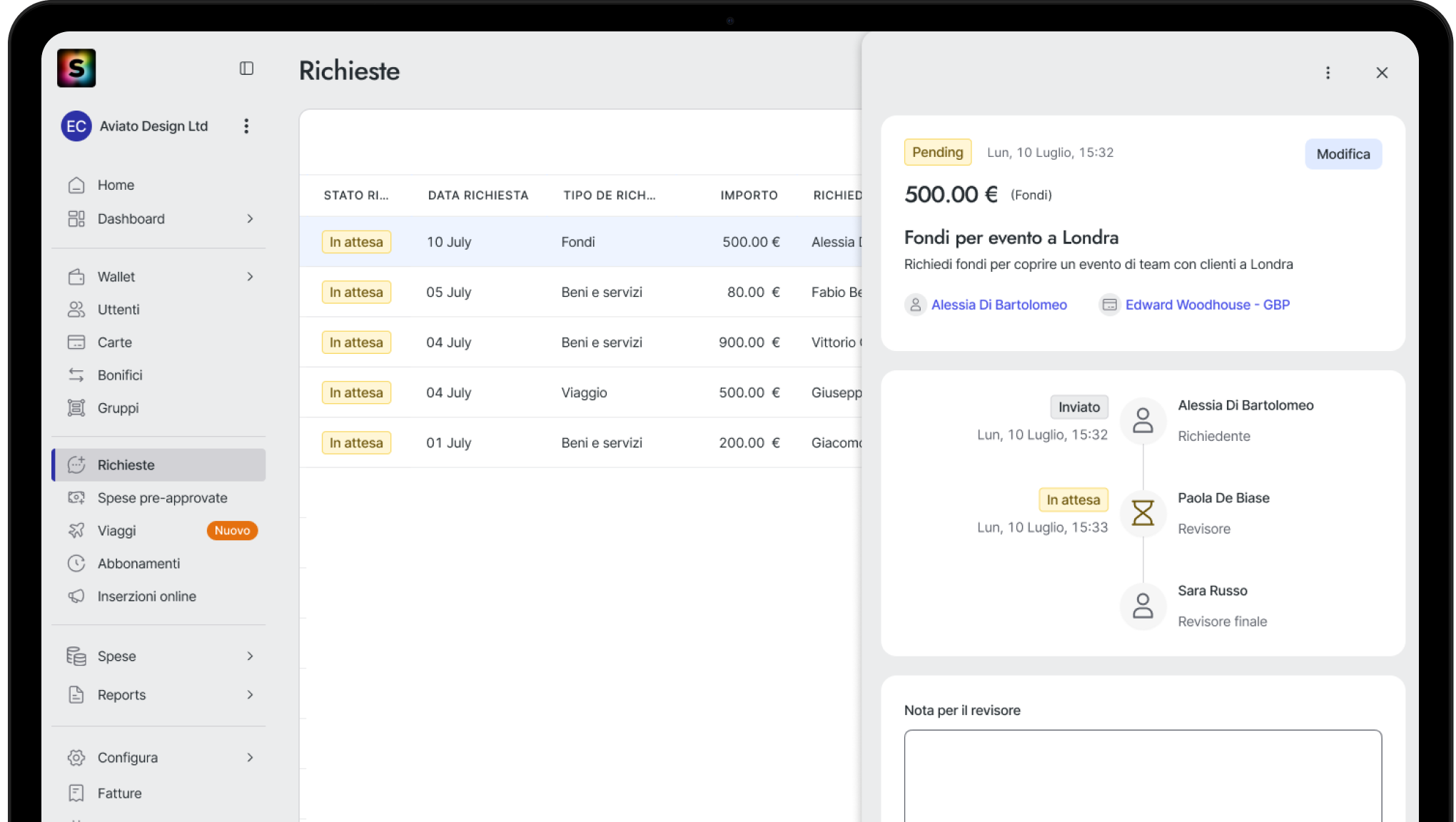 Risparmia tempo tra richieste e approvazioni