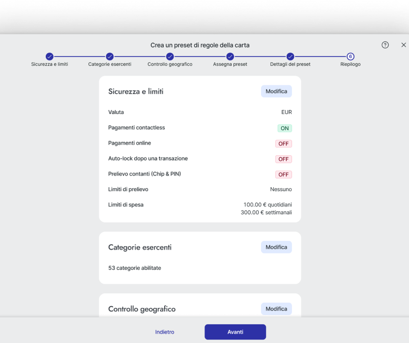 Regole avanzate per le carte