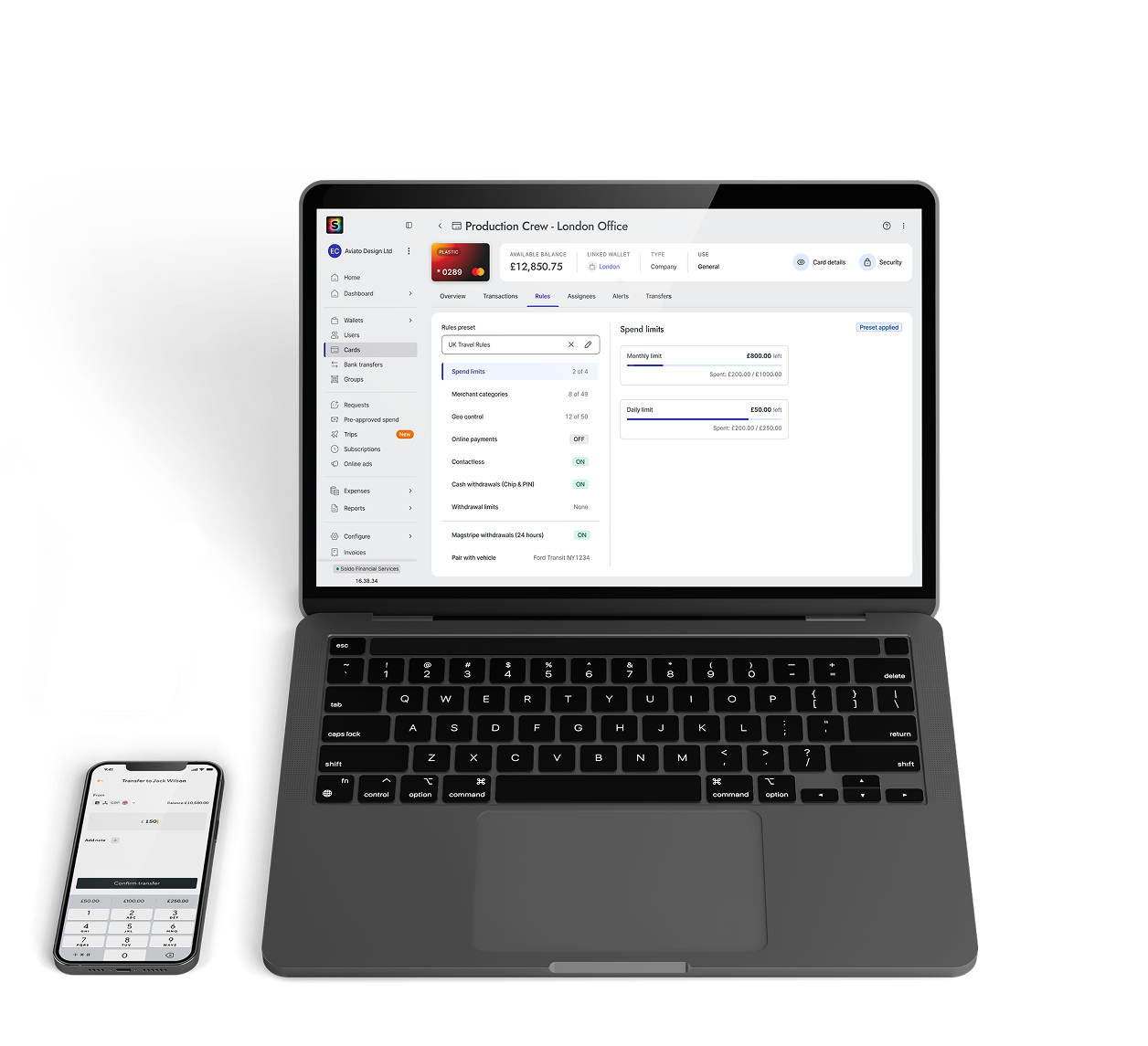 Control your company spending