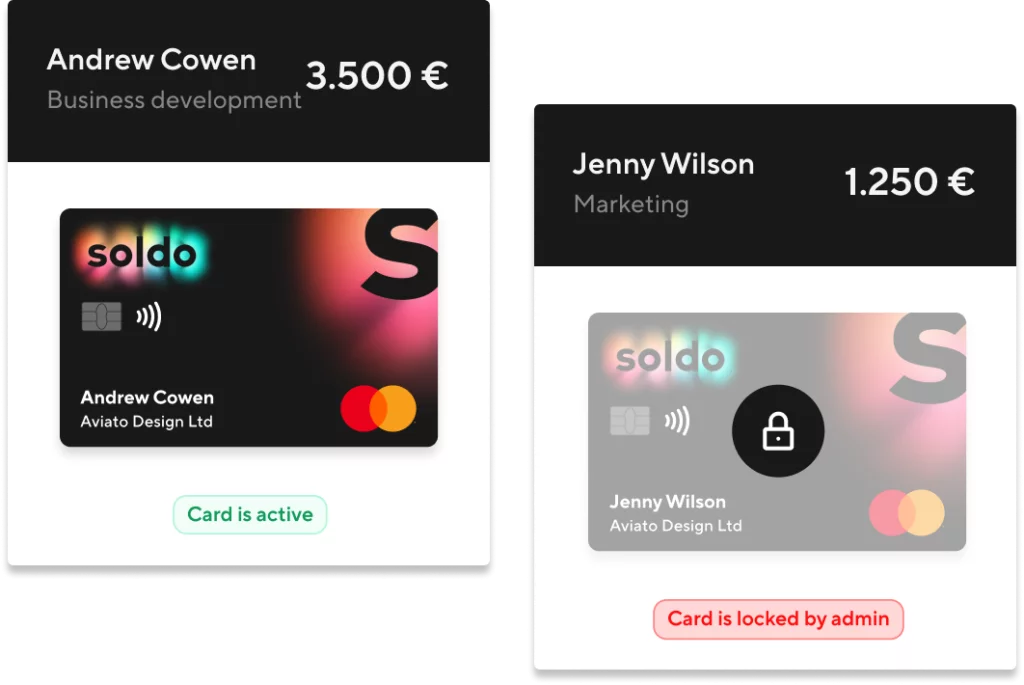 active locked cards smaller business