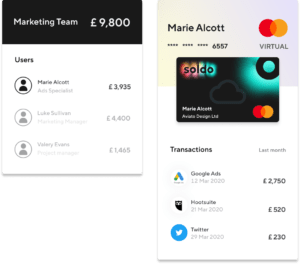 Using soldo prepaid cards. observe team spend management from Soldo expense management software